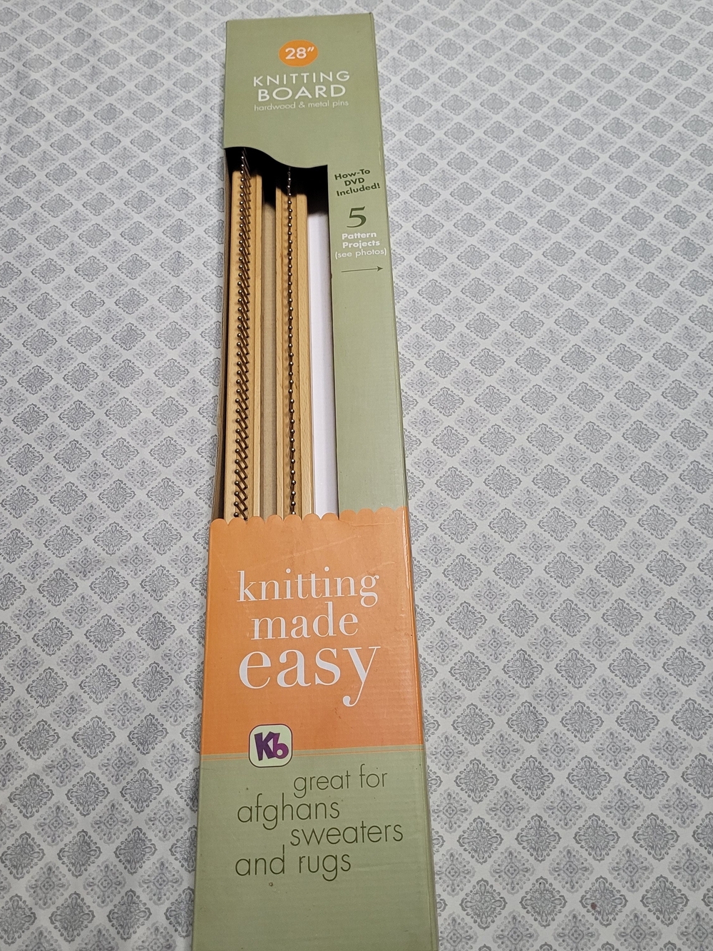 Knitting Board 28" in Natural Wood - Knitting Afghans. Sweaters and Many More.